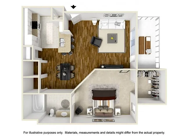 Floor plan 1/1 Classic