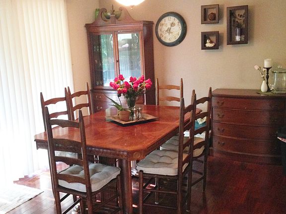 main floor - sunny dining room opens to deck