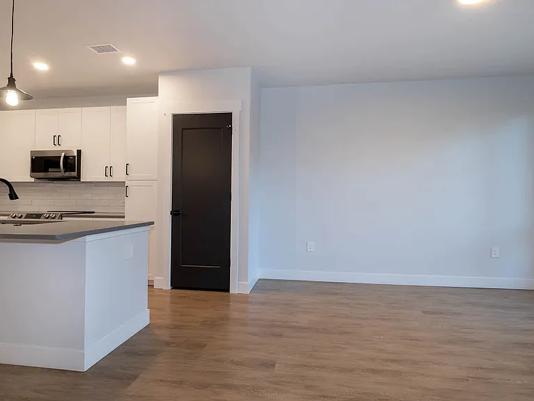 Living Area and Kitchen with Hard Surface Flooring