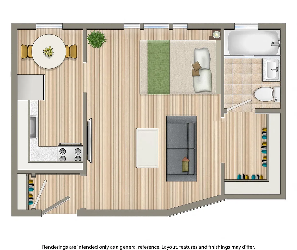 Floor plan Studio B