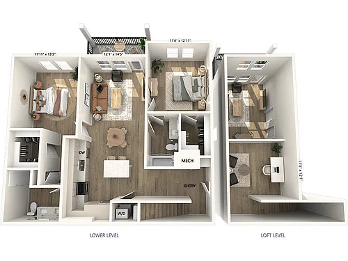 Floor plan BF2L-1344sf-DCII