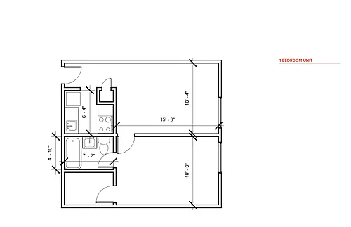 Floor plan 1 BR Floorplan