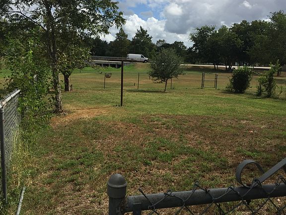 fenced back yard