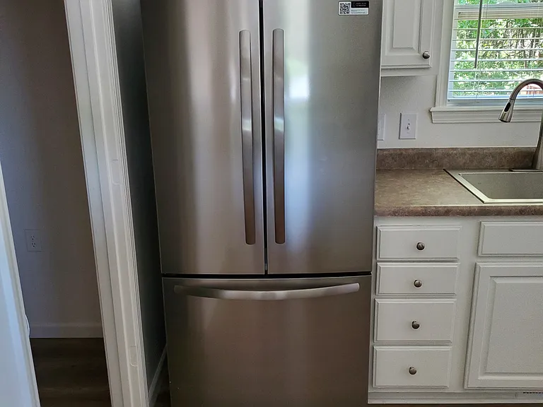 New Stainless Steel 3-Door Refrigerator with Ice Maker