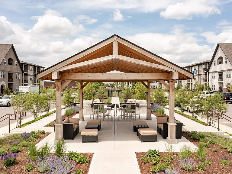 Gazebo Seating and Grill Area