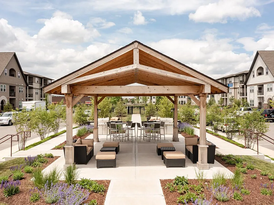 Gazebo Seating and Grill Area