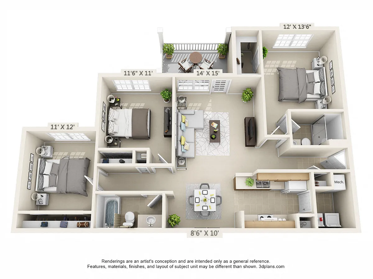 Floor plan Hambletonian (1st FloorPatio)