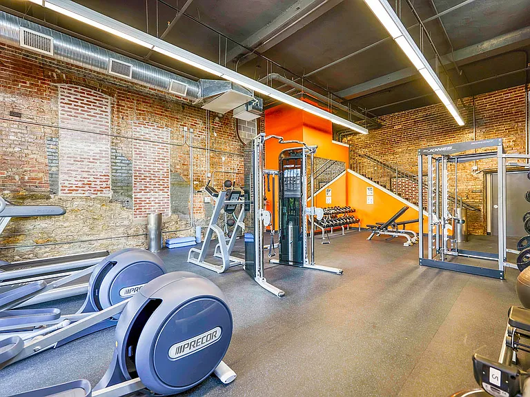Eliptical machines, treadmills, weigh machines, fitness room