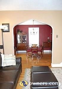 Living room and dining room