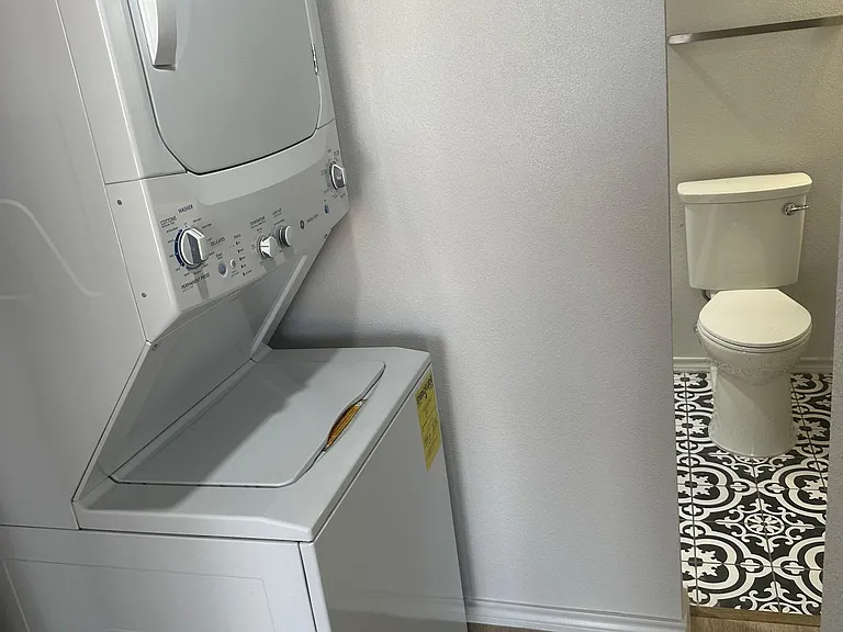 Washer and dryer in closet