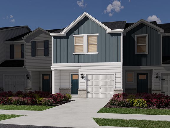 Amber front exterior at a Meritage Homes community in Mebane, NC.