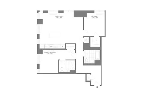 Floor plan C6 | 2 Bed | 2 Bath