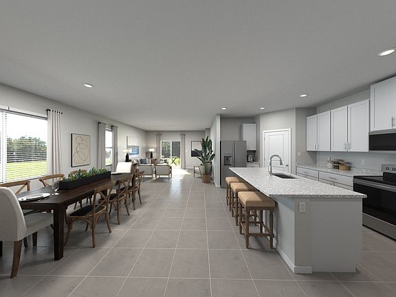 Great room rendering in the Davenport.