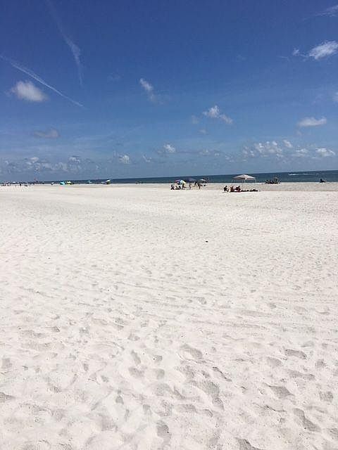 Beach one block from apartment