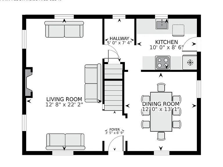 Floor plan of first floor