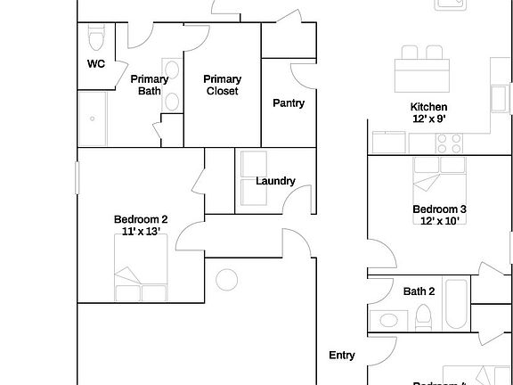 Optional Upgrade- 4th Bedroom