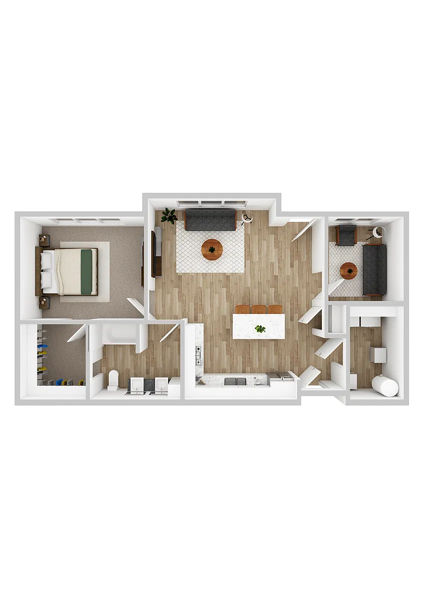 Floor plan A2 (1+ Den)