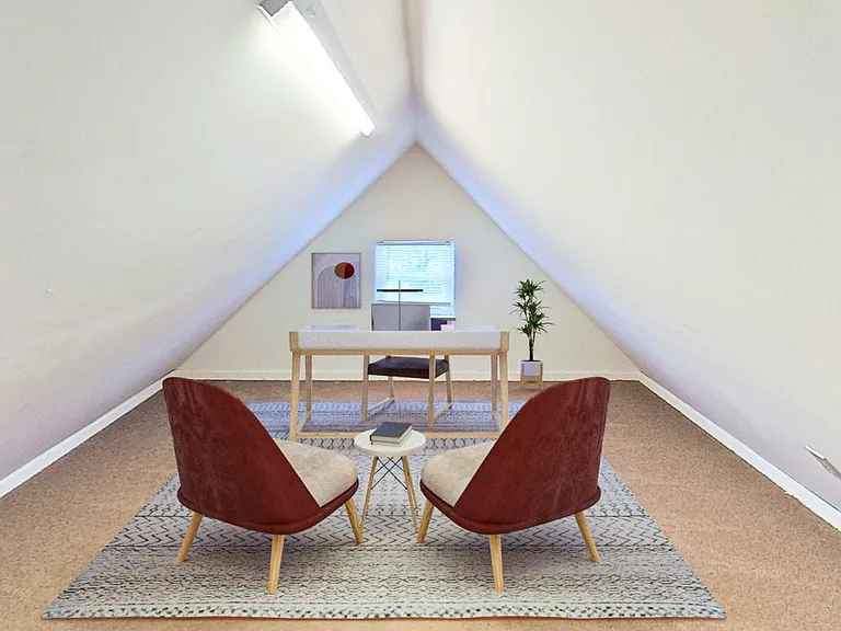 Office 2. This image shows a virtually furnished space. This space come unfurnished.
