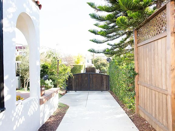Driveway with motorized gate