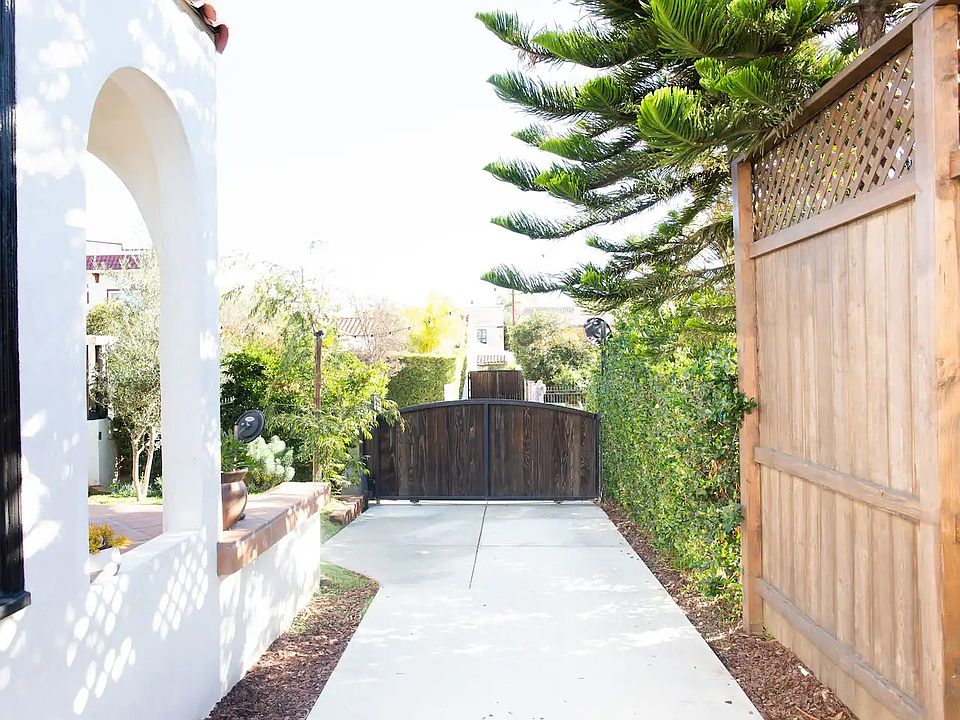 Driveway with motorized gate