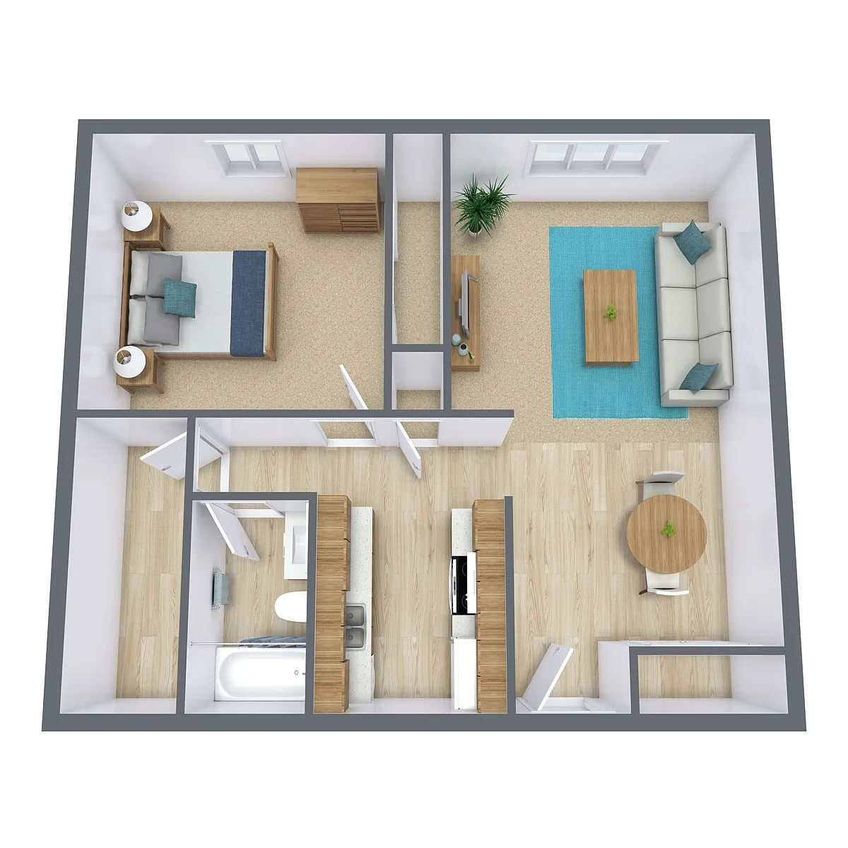 Floor plan One Bedroom 11A