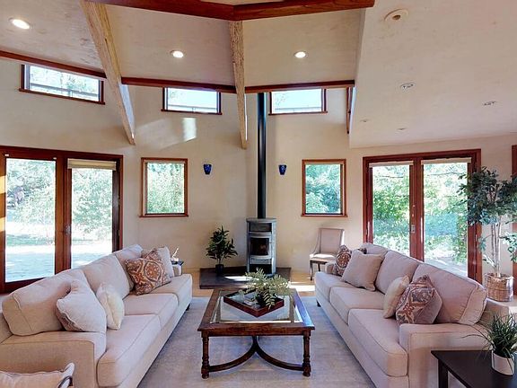 living room, Rais high efficiency wood stove