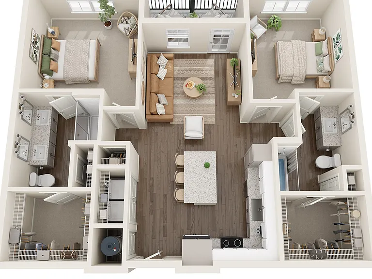 The Cypress | 2 Bed + 2 Bath Apartment | 1,140 SF The Cypress | 2 Bed + 2 Bath Apartment | 1,140 SF