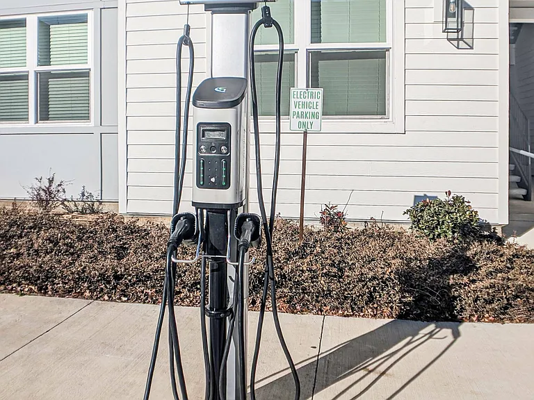 Car charging port onsite at The Hightone - Denton, TX