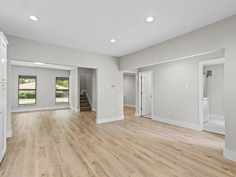 Kitchen facing front of house