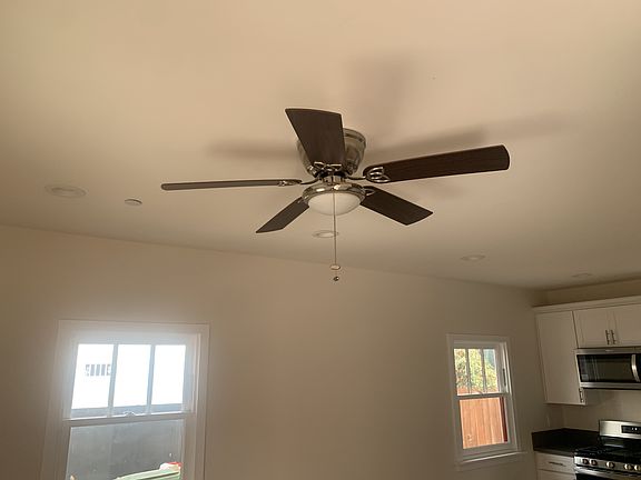 Ceiling fan available in kitchen and living room area to help keep you cool