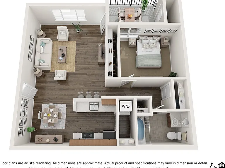 1A - 1x1 floor plan The McKenzie