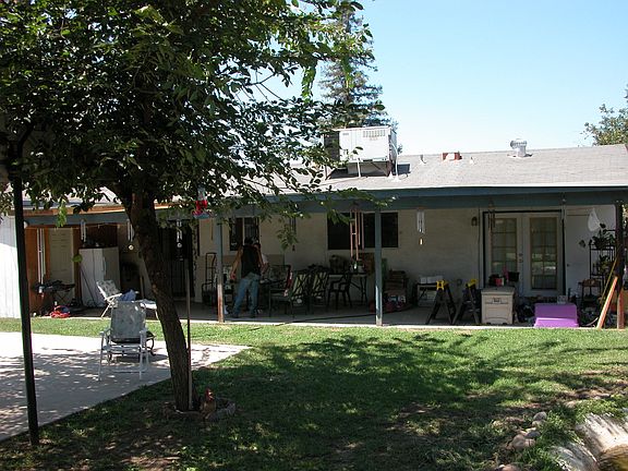 large covered back porch