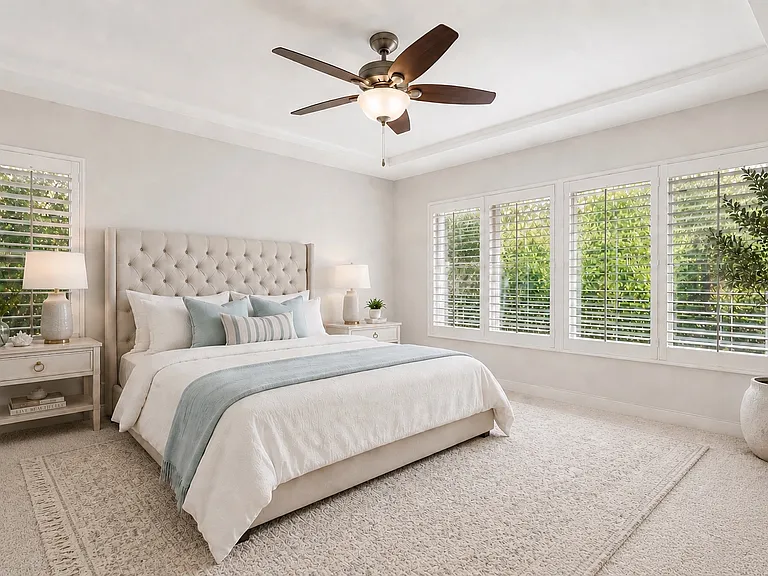 Master bedroom. Virtual staging - no furniture included.
