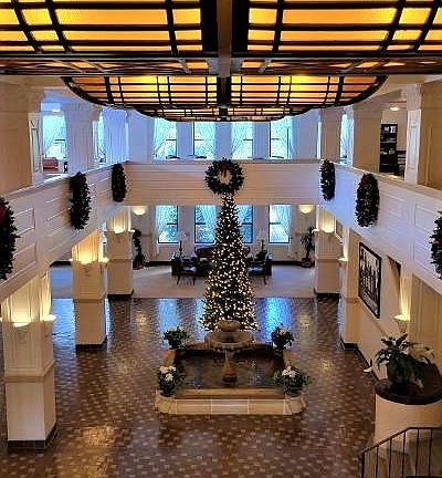 Lobby at Christmas