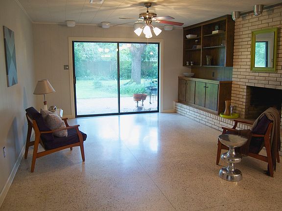 Den equipped with fireplace