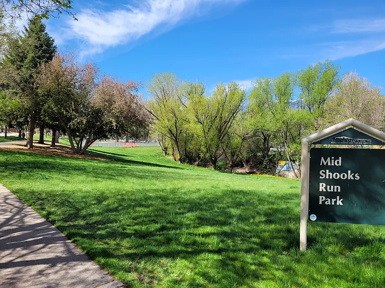 Parks off of the adjacent trail