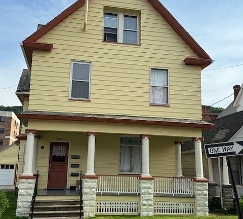 Front of house with shared front porch