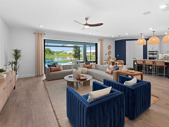 Open flow-through layout