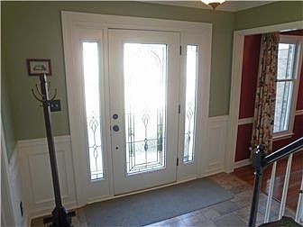 Updated front door with sidelights