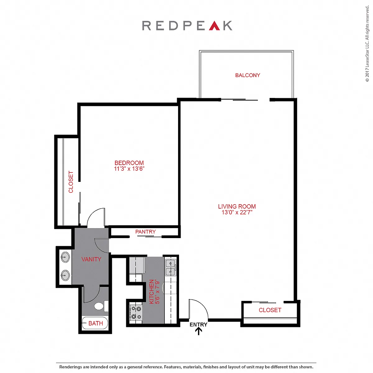 Floor plan Plan A1 - One Bedroom
