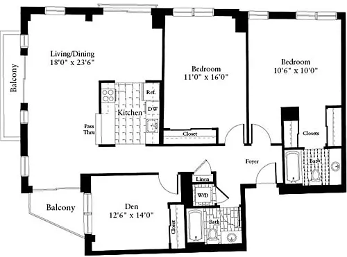 Floor plan 2 Bedrooms FF