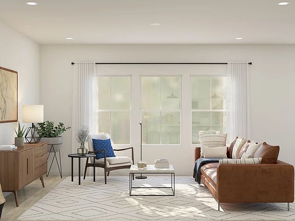 Great room with luxurious wood flooring