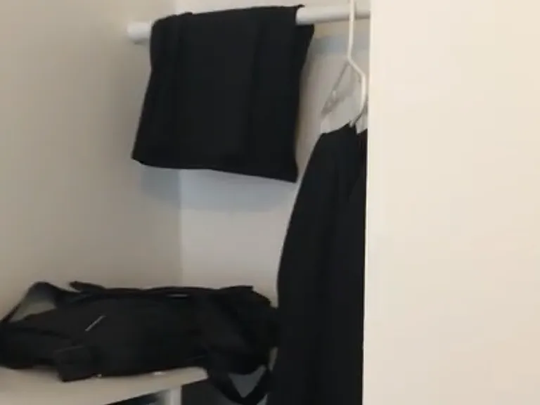 Extra storage area in back bedroom