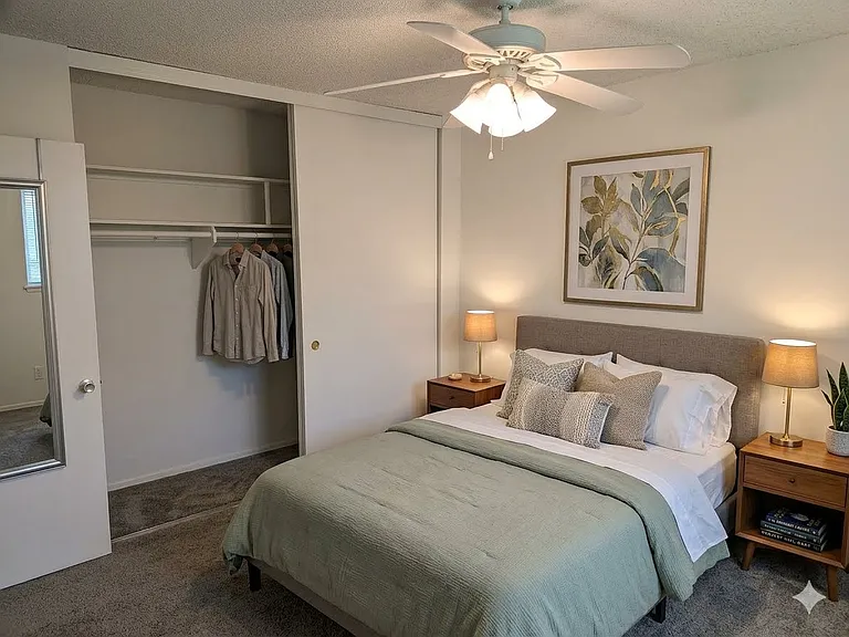 Simulated furniture - apartment is unfurnished
