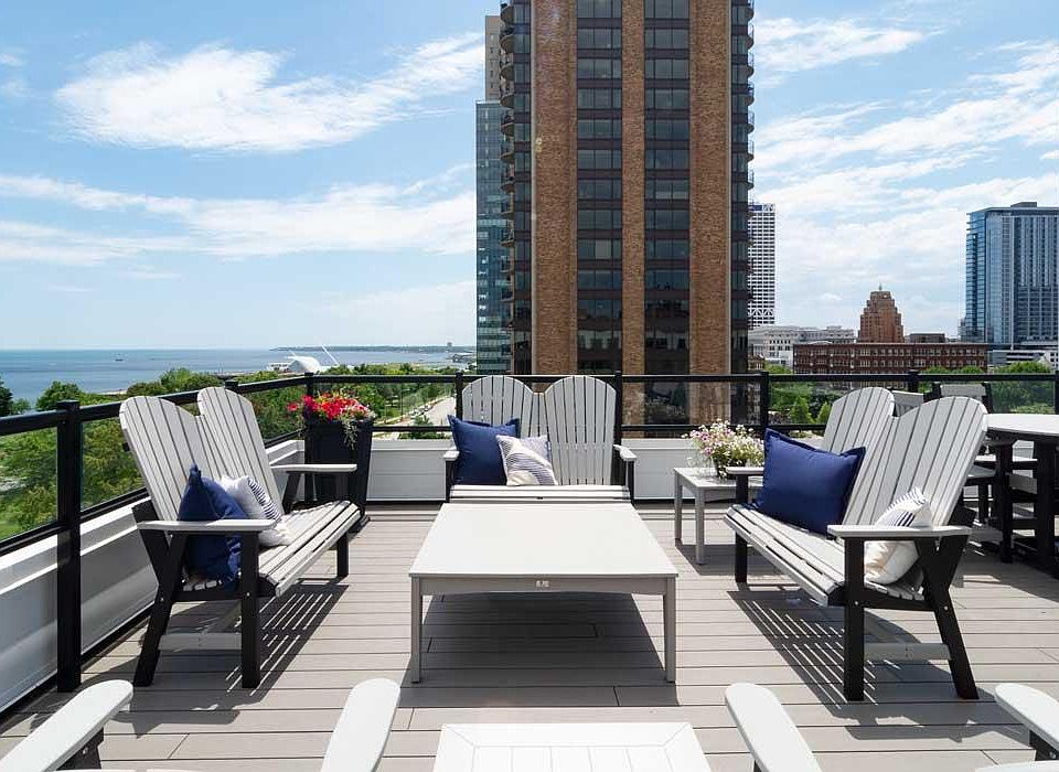 Community rooftop patio