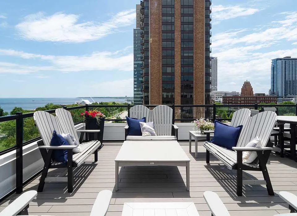 Community rooftop patio
