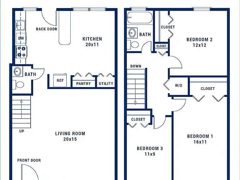 3 Bedroom 1.5 Bath B - online 3 Bedroom 1.5 Bath B - online