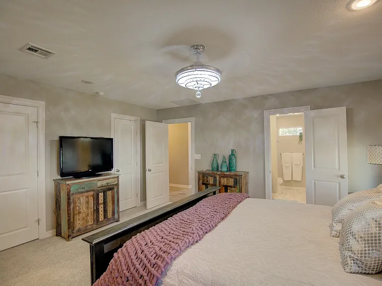 Large master bedroom with walk-in closest