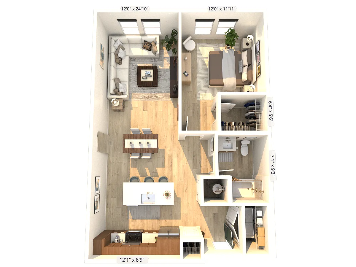 Floor plan A1-1D
