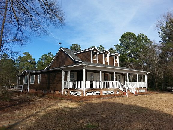 Front view, large porch